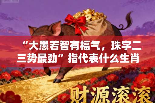 “大愚若智有福气，珠字二三势最劲”指代表什么生肖，正确词语释义解答-第1张图片-范文生肖