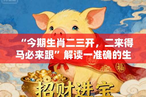“今期生肖二三开，二来得马必来跟”解读一准确的生肖动物，词语猜哪个最佳生肖，甄选释义解读分析-第1张图片-范文生肖