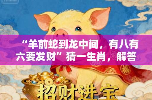 “羊前蛇到龙中间，有八有六要发财”猜一生肖，解答释义词语落实-第1张图片-范文生肖