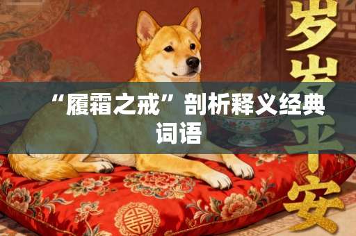 “履霜之戒”剖析释义经典词语-第1张图片-范文生肖