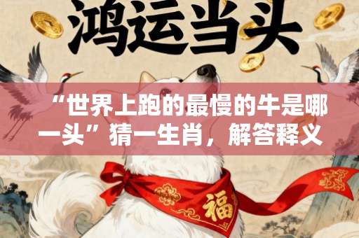 “世界上跑的最慢的牛是哪一头”猜一生肖，解答释义词语落实-第1张图片-范文生肖